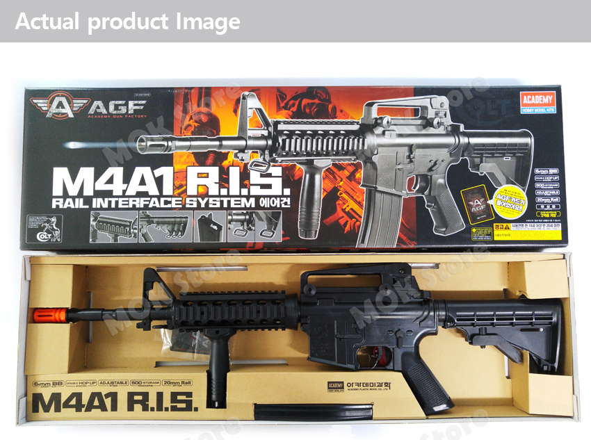 ACADEMY M4A1 R.I.S Airsoft BB Toy Gun Replica Full 11 Size Non Metal